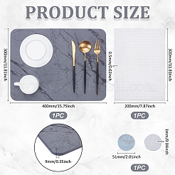 Rectangle Diatomaceous Earth Bathroom Mat&nbsp;AJEW-WH0270-779