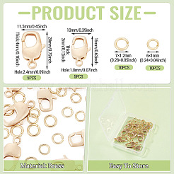 10Pcs 2 Styles Brass Lobster Claw Clasps&nbsp;KK-TA0009-15