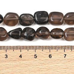 天然氷オブシディアンビーズ連売り  ナゲット  タンブルストーン  9~11x8~10x6~10mm  穴：0.8mm  約18~19個/連  6.89~7.28''（17.5~18.5センチメートル）&nbsp;GG-CBA787B-A41