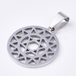 Non-Tarnish Chakra Theme 201 Stainless Steel Pendants&nbsp;STAS-N089-11P