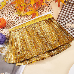 10M Polyester Tassel Lace Ribbon&nbsp;OCOR-WH0046-67