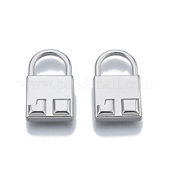 ラックメッキ合金ペンダント  カドミウムフリー＆ニッケルフリー＆鉛フリー  ロック  プラチナ  19.5x12x3.5mm  穴：6x8mm&nbsp;PALLOY-N150-71P