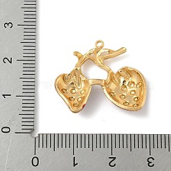 304ステンレススチールエナメルペンダント  イオンプレーティング（ip）  18KGP本金メッキ  苺  21x24x4.5mm  穴：1.4mm&nbsp;STAS-U057-17G-02A