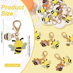 10Pcs 2 Styles Alloy Enamel Pendant Decorations&nbsp;HJEW-FS00090