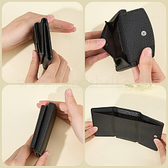 女性用PUレザー財布  長方形  ブラック  19~20.3x10x1.15cm&nbsp;AJEW-WH20002-43D