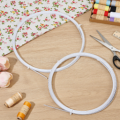 2束のスチールボーン  DIY 衣類 衣服 アクセサリー  ホワイト  6x1mm  8 M /バンドル&nbsp;FIND-BC0019-32