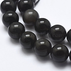 Natural Ice Obsidian Beads Strands&nbsp;X-G-A171-16-8mm