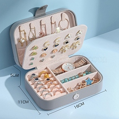 2 Layered Imitation Leather Jewelry Storage Boxes&nbsp;PW-WG07BD7-01