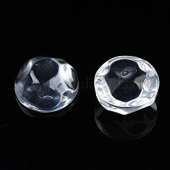 クリア樹脂カボション  ウォーターリップルカボション  半円  透明  17.5x7.5~8mm&nbsp;CRES-N031-005A-A01