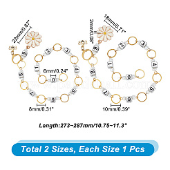 Flower & Bee Pendant Knitting Row Counter Chains&nbsp;HJEW-AB00468