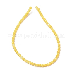 染め天然淡水シェルビーズ連売り  スムーズなラウンド  きいろ  3mm  穴：0.6mm  約61~62個/連  7.01''~7.17''（17.8~18.2センチメートル）&nbsp;SH-CBA2978-07C-01