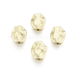 合金ビーズ  カドミウムフリー＆鉛フリー  ナゲット  ライトゴールド  13x10x4mm  穴：1mm&nbsp;PALLOY-P284-02LG