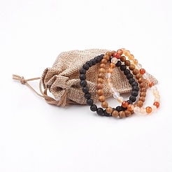 Natural Mixed Stone Stretch Bracelets&nbsp;BJEW-JB03600