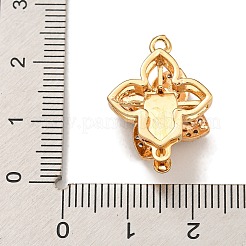 Brass Micro Pave Clear Cubic Zirconia Rotatable Box Clasps&nbsp;KK-U037-31G