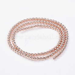Non-magnetic Synthetic Hematite Bead Strands&nbsp;G-P262-20-3mm-RRG