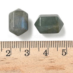 天然混合宝石の両端子尖端ファセットチャンク弾丸ビーズ  16~17x10~11x9~9.5mm  穴：1~1.5mm&nbsp;G-C252-04