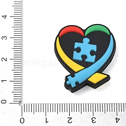 Autism Theme Silicone Beads&nbsp;SL-CBAF318-D06