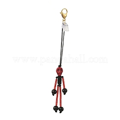 Halloween Theme Skeleton Glass Seed & Natural Black Onyx & Synthetic Turquoise Beaded Pendant Decorations&nbsp;HJEW-MZ00284-02