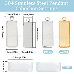 DIY Rectangle Pendant Making Kits&nbsp;DIY-SC0033-97