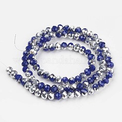Electroplate Opaque Glass Beads Strands&nbsp;LS-EGLA-A034-P6mm-M14