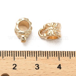Ccb プラスチック チューブ ベイル  ループベイル  コラム  ゴールドカラー  11x6.8x7.8mm  穴：2mm  内径：5mm&nbsp;CCB-A001-17G