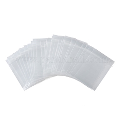 再封可能なプラスチック製包装袋  トップシール  セルフシールバッグ  長方形  ホワイト  9x6cm  片側の厚さ：3.9ミル（0.1mm）  100個/袋&nbsp;OPP-G001-B-6x9cm