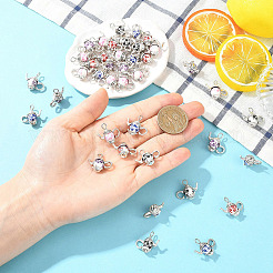 50Pcs 5 Colors Handmade Porcelain Pendants&nbsp;PALLOY-YW00135