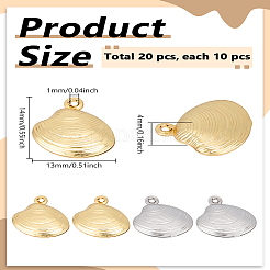 20Pcs 2 Colors 304 Stainless Steel Charms&nbsp;STAS-LP0003-78