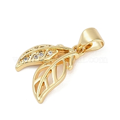 Rack Plating Brass Micro Pave Cubic Zirconia Pendants&nbsp;LS-KK-H509-15G