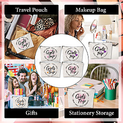 4Pcs Printed Polyester Cosmetic Pouches&nbsp;AJEW-WH20158-005