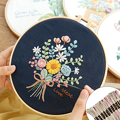 10かせ 6層ポリエステル刺繍フロス  クロスステッチの糸  セグメント染め  ダークシーグリーン  0.5mm  約8.75ヤード（8m）/かせ&nbsp;OCOR-CY0003-16C