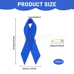 Awareness Ribbon Nylon Brooch&nbsp;JEWB-WH0056-008B