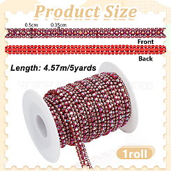 5 Yards Glass Rhinestone Cup Chains&nbsp;RB-WH0013-01C