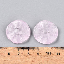 透明ガラスビーズ  葉っぱ  ピンク  25.5x5.5mm  穴：1.6mm&nbsp;LS-GLAA-A012-01F