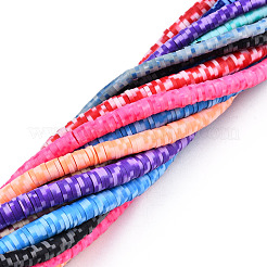 Handmade Polymer Clay Beads Strands&nbsp;CLAY-R067-3.5-5.0mm-M1