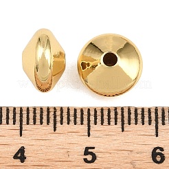 真鍮ビーズ  ロンデル  ラックめっき  長持ちメッキ  カドミウムフリー＆鉛フリー  18KGP本金メッキ  10x6mm  穴：1.6~1.8mm&nbsp;KK-H292-44G-02
