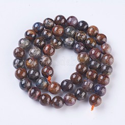 天然ピーターサイト連売り  ラウンド  8mm  穴：1mm  約47~49個/連  15.6インチ（39.5cm）&nbsp;G-O183-06A