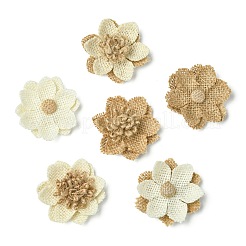 24Pcs 6 Styles Flower Burlap Ornament Accessories&nbsp;DIY-CJ0003-14