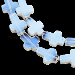 オパールビーズ連売り  クロス  15x11.5x4.5mm  穴：0.7mm  約25個/連  15.75''（40センチメートル）&nbsp;G-I369-A17-02