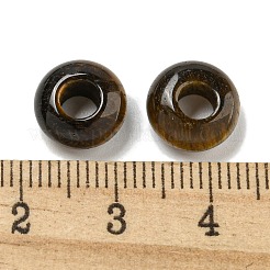 天然石タイガーアイビーズ  ロンデル  10x4.5mm  穴：3.5mm&nbsp;X-G-Q173-03A-20