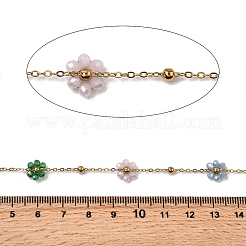 304 Stainless Steel Flower Link Chains&nbsp;CHS-H113-01G-09