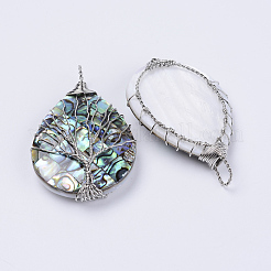 Abalone Shell/Paua Shell Big Pendants&nbsp;KK-P132-03P