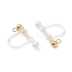 10 Pairs Plastic Clip-on Earring Findings&nbsp;STAS-UN0024-79
