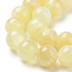 Electroplated Natural Yellow Selenite Beads Strands&nbsp;G-N328-025E-03-1