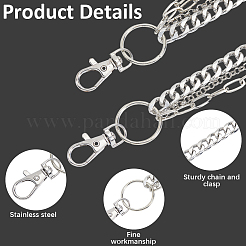 Halloween Theme Alloy Multilayer Chain Belts for Pants&nbsp;AJEW-WH20018-132