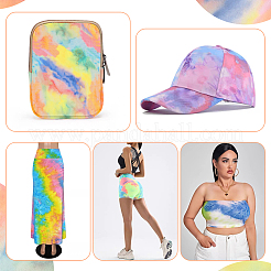 Rainbow Color Polyester Fabric&nbsp;DIY-WH0569-79