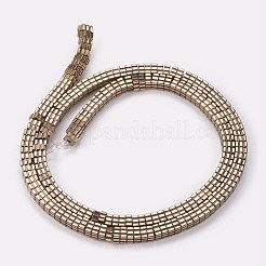 Electroplated Non-magnetic Synthetic Hematite Beads Strands&nbsp;G-P367-D09
