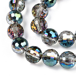 Transparent Electroplate Glass Bead Strands&nbsp;X-EGLA-TAC0003-04J
