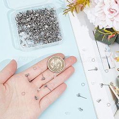 150Pcs 202 Stainless Steel Ball Stud Earring Findings&nbsp;STAS-SP0001-52B-P