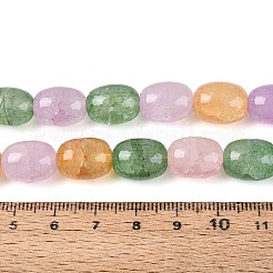 焼き絵の具、ひび割れガラスビーズ、糸  バレル  プラム  13~14x10~10.5mm  穴：1.2~1.5mm  約54~60個/連  29.53~32.28インチ（75~82cm）&nbsp;DGLA-N019-01A-03